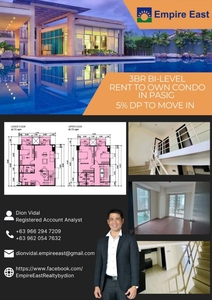 RFO Bi Level 3BR 3T&B W/ Balcony Rent to Own Condo Near Ortigas 5% DP to Move in on Carousell