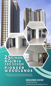 RFO Rent to own 2br condo for sale in Pioneer woodlands connected to Boni MRT station near Makati BGC NAIA on Carousell