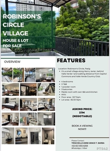 Robinsons Circle Village House and Lot For Sale - near Valle Verde and Capitol Commons on Carousell