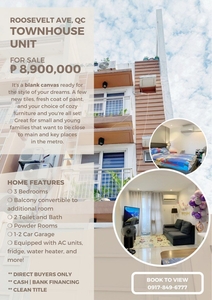 Roosevelt Ave. SFDM Quezon City Townhouse for Sale on Carousell