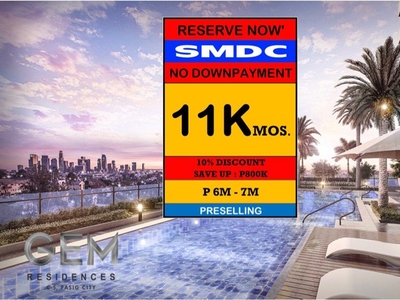 SMDC GEM RESIDENCES Condo for Sale in Pasig City ; along C5 near in TiendeSitas