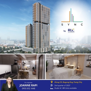 Studio unit condo for sale in Sync Y Tower located at Pasig City on Carousell