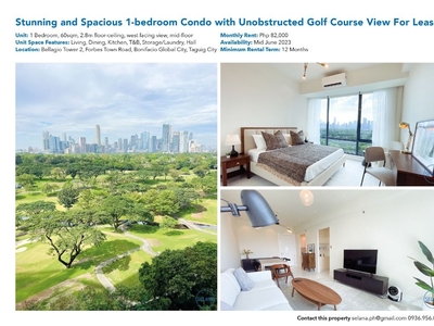 Stunning and Spacious 1-bedroom Condo with Unobstructed Golf Course View For Lease on Carousell