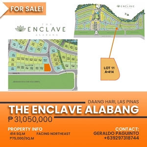 The Enclave Alabang lot For Sale - Near Daang Hari