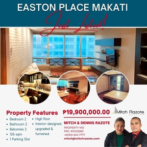 Upgraded Modern Design 2 Bedroom Condo For Sale at Easton Place Salcedo Village Makati Near Ayala Avenue on Carousell
