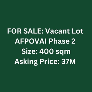 Vacant Lot for Sale in AFPOVAI Phase 2 on Carousell