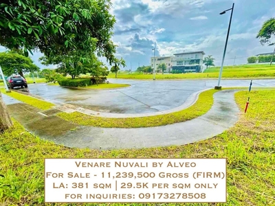 Venare Nuvali by Alveo 381sqm lot for sale 29.5k/sqm only on Carousell