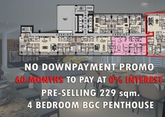 Pre-Selling 4 BEDROOM PENTHOUSE UNIT IN BGC