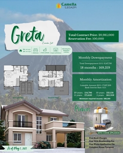5 bedrooms House & Lot For sale at Camella Legazpi