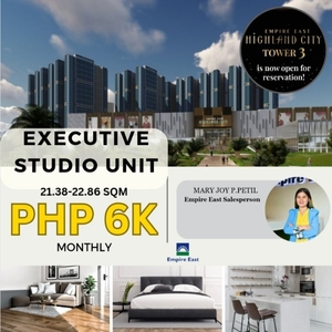 Studio Condominium Unit for Sale at Empire East Highlands in Cainta, Rizal