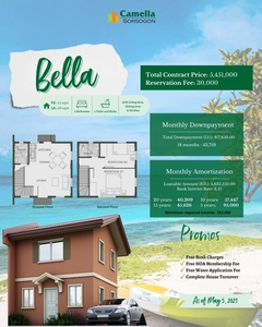 House & Lot Bella Unit For Sale at Camella Sorsogon