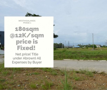 Lot for sale in West Highlands Butuan - A Golf and Residential Estate
