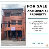 Commercial Property Along Rizal Ave., Taytay Rizal For Sale