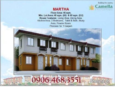 Martha Townhouse in Camella Lipa Heights