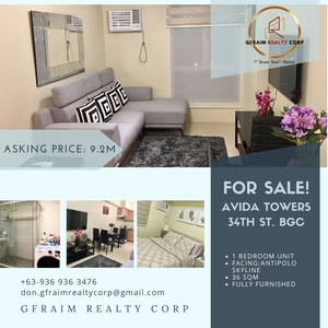 1 BEDROOM FOR SALE IN AVIDA TOWERS 34TH ST. BGC on Carousell