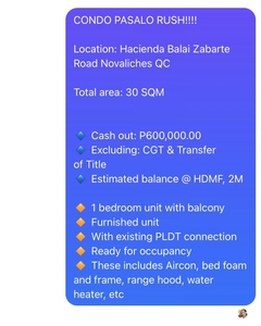 1 bedroom unit for Sale!!! Pasalo! on Carousell