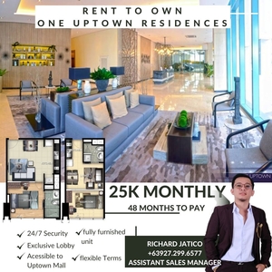 1BR FULLY FURNISHED UNIT RENT TO OWN CONDO IN ONE UPTOWN RESIDENCE IN BGC NEAR UPTOWN MALL on Carousell