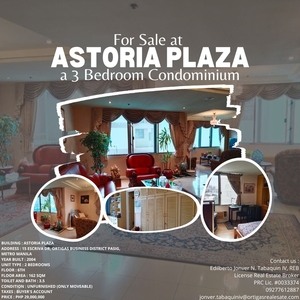 2 Bedroom Condominium RFO for Sale At Astoria Plaza Ortigas Center Pasig City on Carousell
