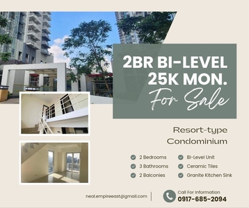 25K MONTHLY - BI-LEVEL 2BR LIPAT AGAD RENT TO OWN CONDO IN PASIG on Carousell