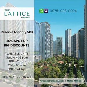 3 Bedroom Condo for Sale in Parklinks The Lattice tower by Alveo C5 Libis near Eastwood BGC Ortigas on Carousell