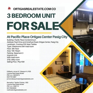 3 Bedroom Condominium For Sale at Pacific Place Ortigas Center Pasig City on Carousell