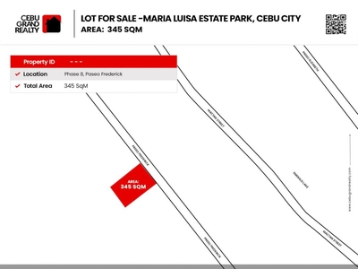345 SqM Lot for Sale in Maria Luisa Park on Carousell
