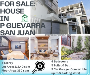 4 Bedroom 3-5 Parking Slot High End House For SALE in P Guevarra San Juan near Wilson St San Juan on Carousell