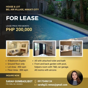 4BR House and Lot in Bel Air Village For Rent on Carousell