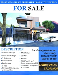 7BR Spacious House and Lot for sale in Filinvest Quezon City nr Batasan on Carousell