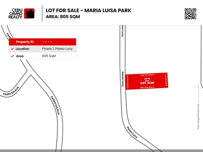805 SqM Flat Lot for Sale in Maria Luisa Park Phase 1 on Carousell
