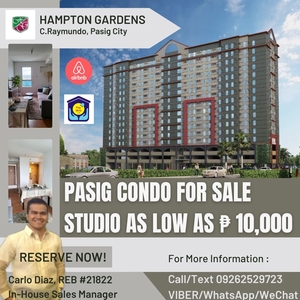 Affordable Condominium in Pasig For Sale near Landers and Arcovia accessible via C5 and Kalayaan close proximity to BGC and Makati Business District on Carousell