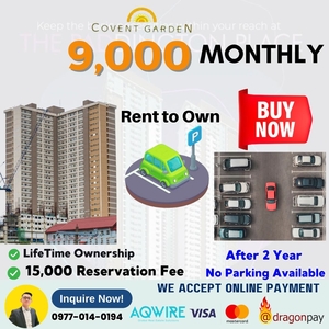 All Tower 9K Monthly Covent Garden And Covent Garden Parking In Rent To Own In New Manila Quezon City on Carousell