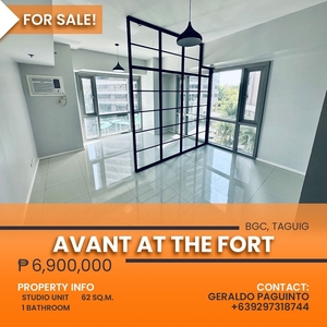 Avant at The Fort Studio Unit For Sale | BGC