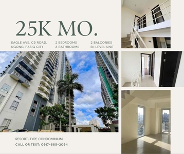 BIG NEW BI-LEVEL 2BR LIPAT AGAD 25K MONTHLY RENT TO OWN CONDO IN PASIG NEAR TIENDESITAS on Carousell