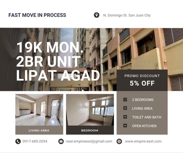 BUY NEW 2BR 19K MONTHLY LIPAT AGAD RENT TO OWN CONDO IN SAN JUAN on Carousell