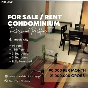 For Lease/ Sale 3 bedrooms in Forbeswood Parklane on Carousell