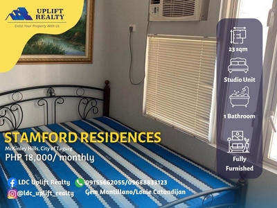 For rent Furnished studio unit in Mckinley Stamford on Carousell
