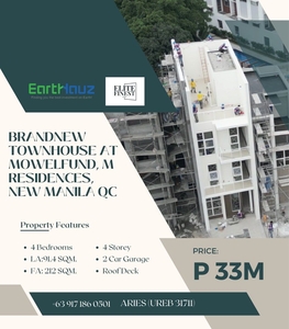 FOR SALE: 4 BR Townhouse in Mowelfund