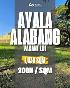 FOR SALE: AYALA ALABANG PRIME LOT