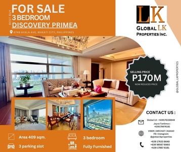 For Sale: Discovery Primea Makati 3BR on Carousell