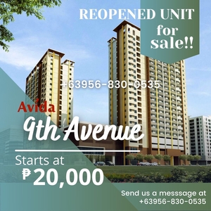 For Sale Reopened BGC 1BR Condo Avida Towers 9th Avenue
