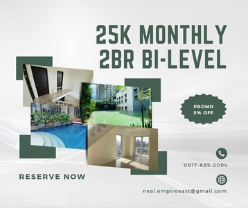 GET NOW! 2BR BI-LEVEL 25K MON. LIPAT AGAD RENT TO OWN CONDO IN PASIG on Carousell