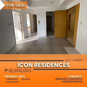 Icon Residences 2 Bedroom Condo unit For Sale | BGC
