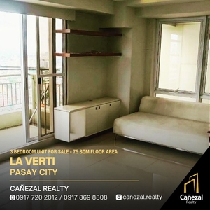 La Verti 3 Bedroom Unit at 75 SQM with 1 Parking Inclusive in Pasay City For Sale on Carousell