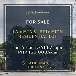 La Vista Subdivision Katipunan Quezon City Lot For Sale on Carousell