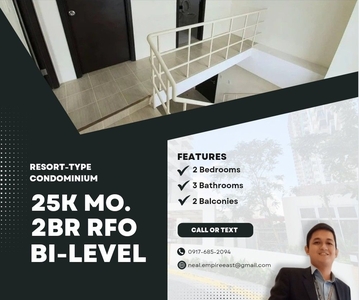 LIMITED BI-LEVEL 2BR 25K MON. LIPAT AGAD RENT TO OWN CONDO IN PASIG on Carousell