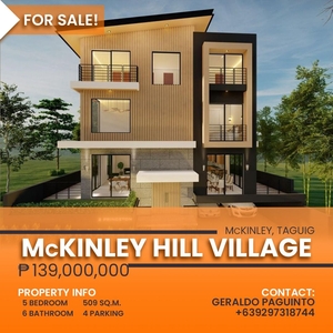 McKinley Hill Village 5 Bedroom House & Lot For Sale McKinley Rd