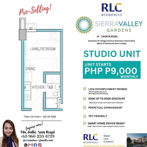 Pre-selling condo for sale in Cainta Rizal Sierra Valley Gardens on Carousell