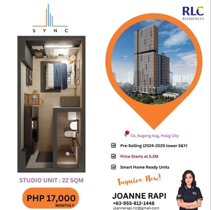 Pre-selling Studio unit for sale in Sync Y tower Residences pasig city on Carousell