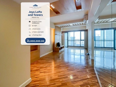 PRICE FURTHER REDUCED - FROM 27M TO 25M GROSS! Two-bedroom Corner Unit for Sale in Joya Lofts and Towers